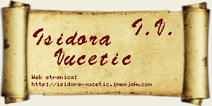 Isidora Vučetić vizit kartica